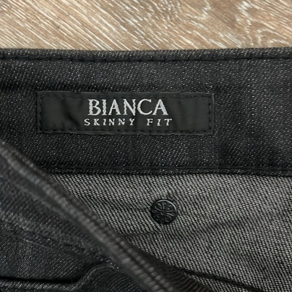 Affliction Womens Black Jeans Premium Bianca Mesh Skinny Fit  Size 26 NWT Moto - Picture 4 of 16
